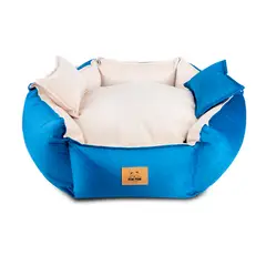 GENERICO - CAMA PREMIUM HEXAGONAL TALLA M - AZUL CON CREMA