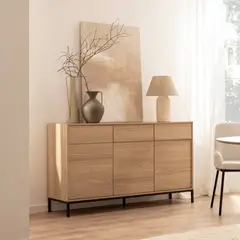 R&R MUEBLES - Aparador Moderno Otto Color Natural