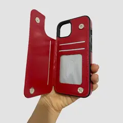 GENERICO - Case billetera cuero - iPhone 12-12 Pro