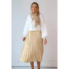 ARMA TU LOOK - FALDA SANDRA MIDI PLISADA DE SATIN