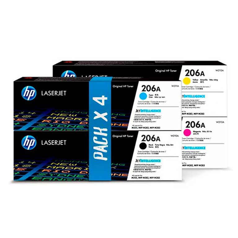KIT TONER 206A COLORES PACK COMPLETO