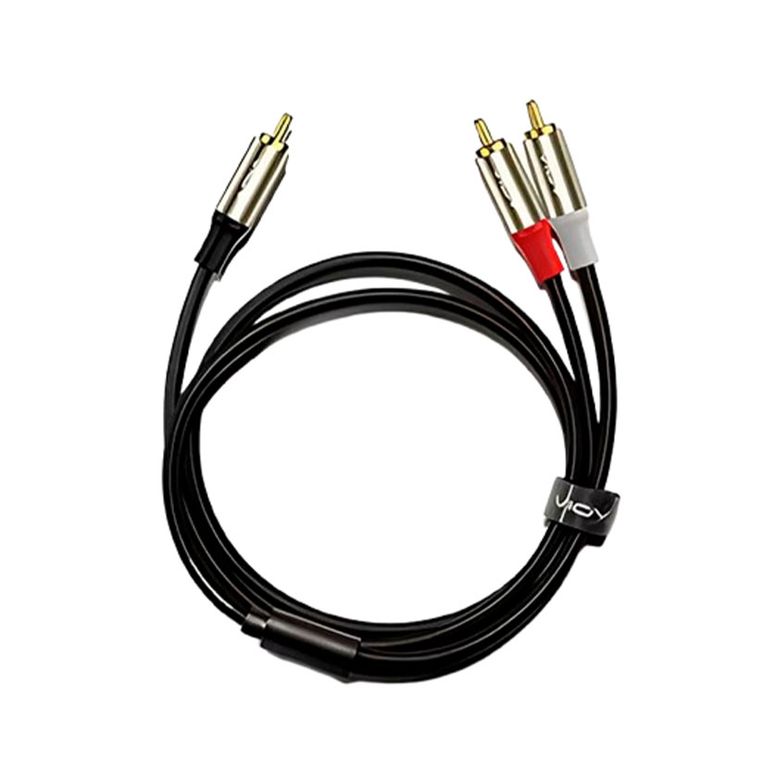 Cable PREMIUM 1m RCA 2-RCA Nylon Trenzado DVD Tv DJ