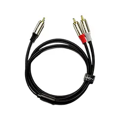VENTION - Cable PREMIUM 1m RCA 2-RCA Nylon Trenzado DVD Tv DJ