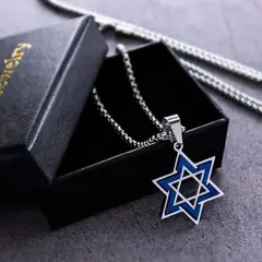 GENERICO - COLLAR DE ACERO INOXIDABLE ESTRELLA DE DAVID
