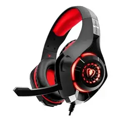 GENERICO - Audífonos Gamer con Micrófono para PC PS4 Color Rojo