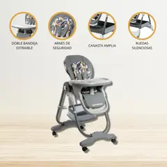 EBABY - Silla de Comer «YAMI» Grey