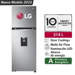 LG - Refrigeradora GT31WPP Top Freezer Door Cooling 314 Litros Plateada