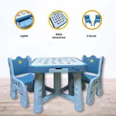 DOUX BEBE - Silla Escritorio 3 en 1 «CHILDESK» Ligth Blue
