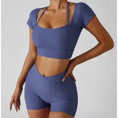 GENERICO - Conjunto Deportivo de short pretina en v