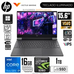 HP - Laptop Victus 15-FA2093DX Intel Corei7-13620H 16GB RAM 1TB SSD 15.6" Pulg. FHD RTX5060-8GB WIN11
