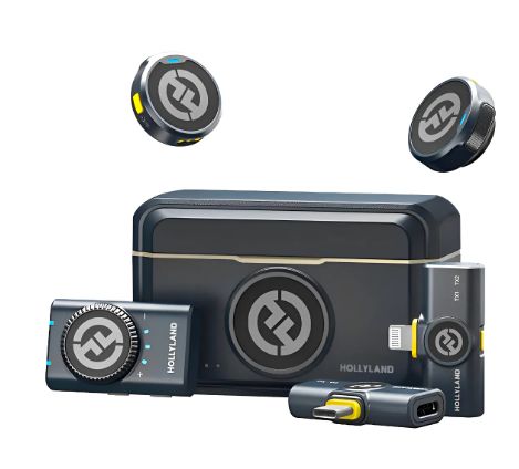 Micrófono Lavalier Inalámbrico Hollyland Lark M2 Combo Negro