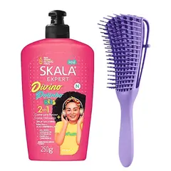 GENERICO - Crema de Peinar Expert Divino Potinho 250 ml con Cepillo Desenredante