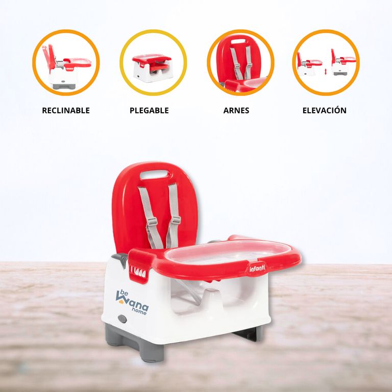 Silla de Comer Portátil para Bebé «MILA» Red