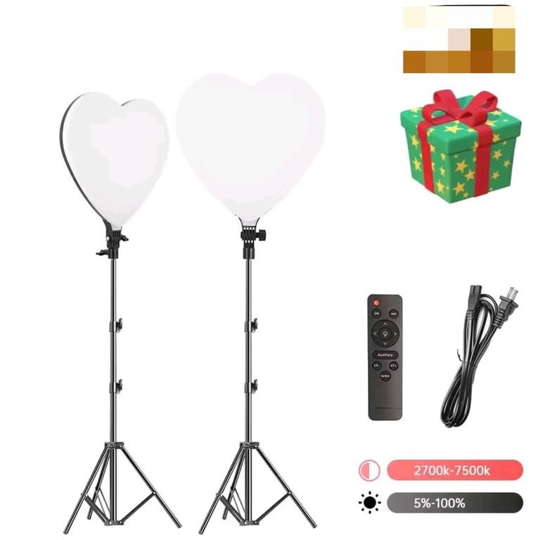 Iluminación LED Forma de Corazón para Estudio Fotográfico Luz de 75W