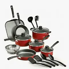 TRAMONTINA - Batería De Cocina Primaware De 18 Piezas Rojo