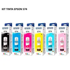 EPSON - Kit x 6 Tintas ORIGINALES 574 para L8050 L18050