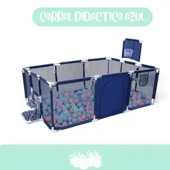 GENERICO - CORRALITO INFANTIL de tela didactico azul