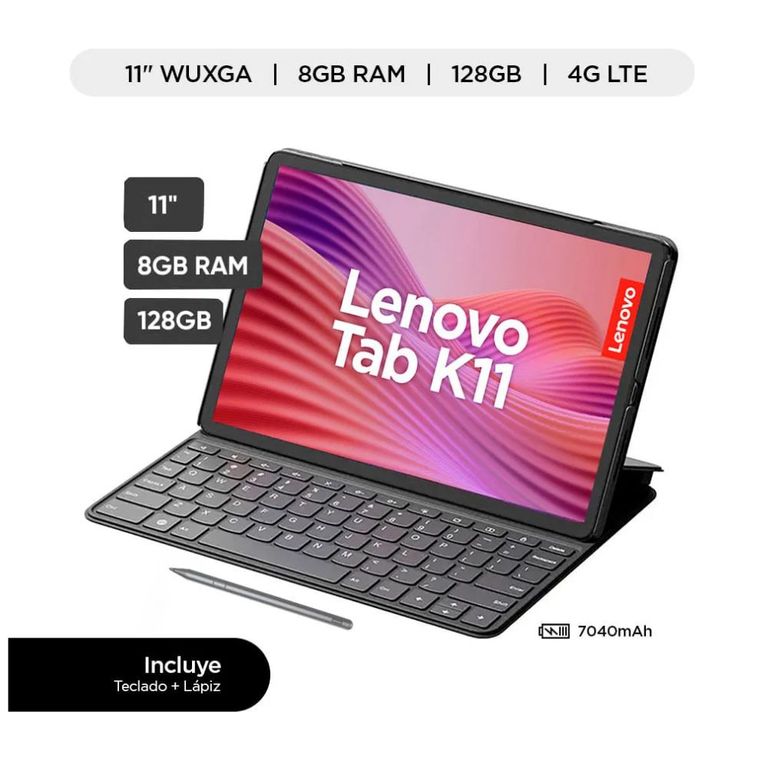 Tablet 11 K11 8GB 128GB CON FOLIO KEYBOARD + TAB PEN PLUS-Luna Grey
