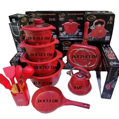 VALESKA - JUEGO DE OLLAS ROCA VOLCANICA - 20 PZ