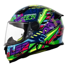 LS2 - CASCO INTEGRAL PARA MOTO FF812 MINI SVENT AZULVERDE