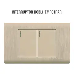 GENERICO - Interruptor Doble Empotrable - Abatron Platinum Dorado