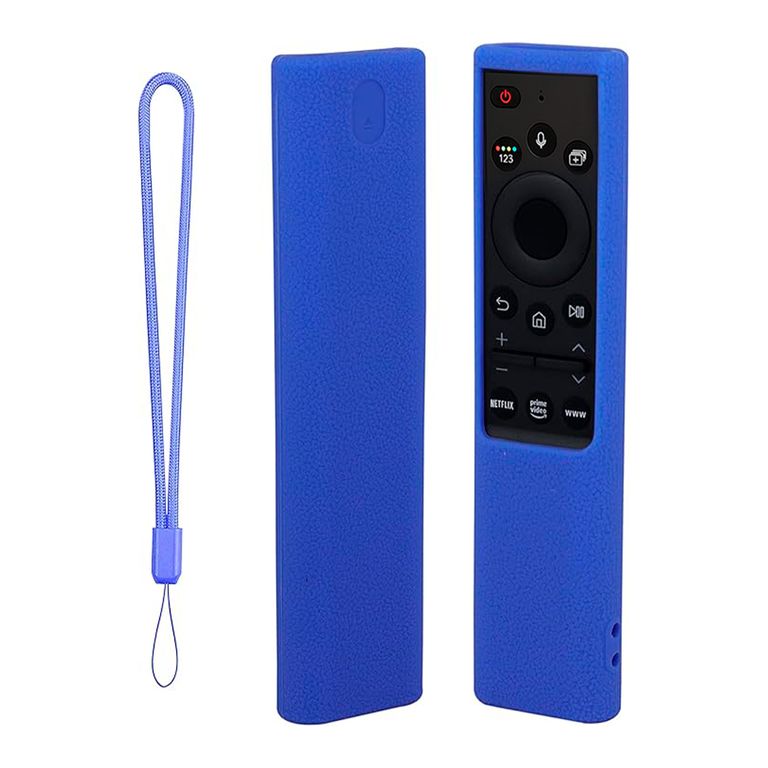 Control Remoto Para Samsung Con Voz Smart 4k Ws-2022+ Funda Azul