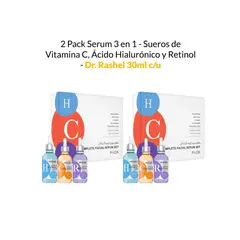 GENERICO - 2 Pack Serum 3en1 - Sueros de Vitamina C Ácido Hialurónico y Retinol