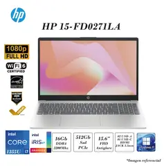 HP - LAPTOP 15-FD0271LA INTEL CORE I7-1355U 16GB DDR4 512GB SSD 15.6 FHD WINDOWS 11 HOME 3 CELDAS