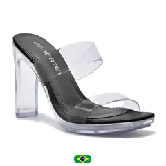 VIA MARTE - Sandalias para Mujer 22-15902 TRANSPARENTE/PRETO