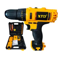 XTD - Taladro Percutor Inalámbrico 20V 2 Baterías 1.5Ah + Kit Completo