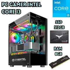 INTEL - COMPUTADORA PC RGB CORE I3 SSD 500GB RAM 8GB