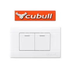 CUBULL - CAJA DE 10 INTERRUPTOR DOBLE EMPOTRABLE BLANCO