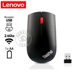 LENOVO - Mouse ThinkPad Inalámbrico USB, 1200 DPI, Ambidiestro Negro