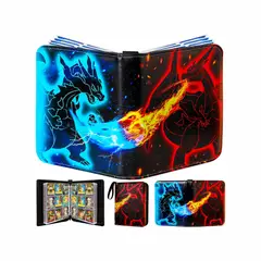 GENERICO - Folder 9 Pocket Mega Charizard X 900 Cartas