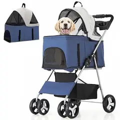 GENERICO - COCHE MULTIFUNCIONAL PARA PERROS Y GATOS - DESMONTABLE