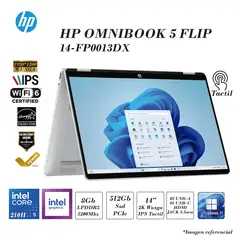 HP - 14-FP0013DX OMNIBOOK 5 FLIP INTEL CORE 5 120U 8GB 512GB SSD INTEL 14" 2K TACTIL 4CELL 68WH WIN 11