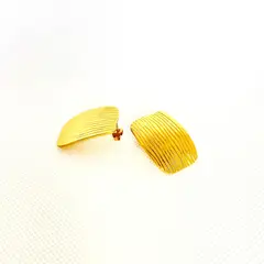 GENERICO - Aretes Chunky de Acero Rectangular Textura