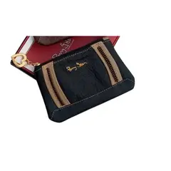 PERRY JHAN - Monedero de Cuero con detalles para Mujer