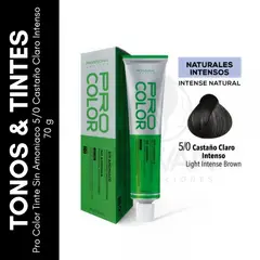 GENERICO - Pro Color Tinte Sin Amoniaco 50 Castaño Claro Intenso 70 g