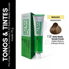 GENERICO - Pro Color Tinte Sin Amoniaco 732 Rubio Medio Dorado Irisado 70 g