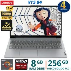 LENOVO - Laptop V15 G4 AMN AMD Ryzen 5 - 7520U, 15,6"FHD, Ram 8Gb, SSD 256Gb, FreeDos