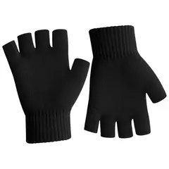 GENERICO - PACK 2 MITONES GUANTES SIN DEDO DE NIÑOS NEGROS