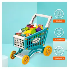 RYBIU IMPORT - Carrito de Supermercado de Juguete para Ninos con Accesorios