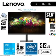 LENOVO - All in One V100 Intel Core i3-N305 8GB RAM 512GB SSD 23.8" FHD IPS