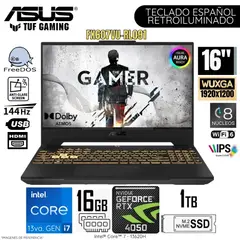 ASUS - Laptop Tuf Gaming FX607VU-RL091 Inte Corei7-13620H 16GB RAM 1TB SSD RTX4050-6GB 16 PulgWUXGA