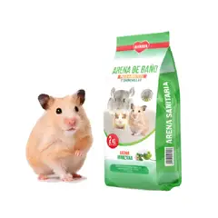 GENERICO - Arena de baño Rabbit para hámsters de 2 kilos aroma manzana