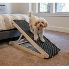 GENERICO - RAMPA DE MADERA PLEGABLE PARA MASCOTA PEQUEÑAS O MEDIANAS