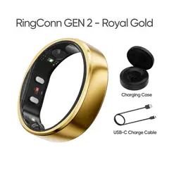 RINGCONN - Anillo inteligente Gen 2 Royal Gold, Tamaño: 14