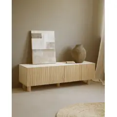 VENTITAS HOME - Mesa de Tv de Madera Jarae Color Pino Natural