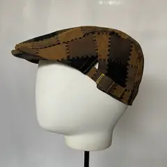 KAST PE - Boina Ralph Camel a cuadros con correas regulables SM